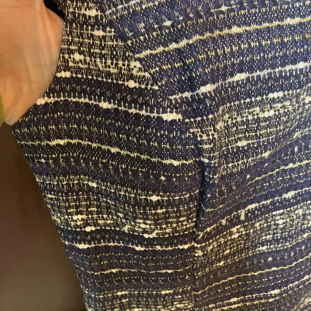 Lilly Pulitzer Ruthy Dress‎ True Navy Metallic Boucle Cap Sleeve Preppy Size 4 - Picture 11 of 12